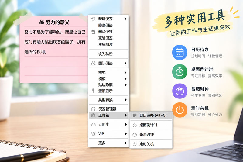 桌面倒计时、番茄时钟和定时关机